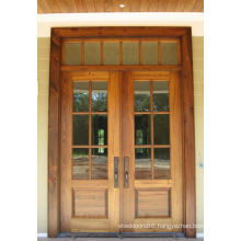 Russtic Double Glass Entry Wooden Doors, Entry Wooden Doors
